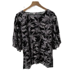 Hawaiian Top Island Edge Designs Cold Shoulder Large Black